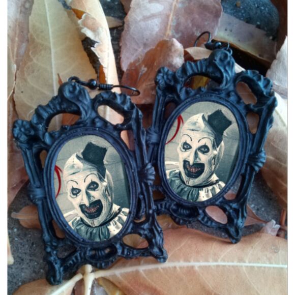 Terrifier Earrings Art the Clown Horror Movie Jewelry - Picture 1 of 1